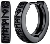Cool Hip Hop Men Hoop Earrings Stainless Steel Ear Buckle Huggie Hoop Earring Korean Style Silver Party