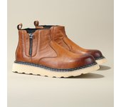 Botas de hombre de alta gama de cuero Botas Chelsea Zapatos altos de piel de vaca de capa superior