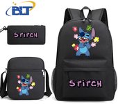 Lilo & Stitch Printed Student Schoolbag Set Children's Backpack Shoulder Bag Pencil Case 3-piece Set