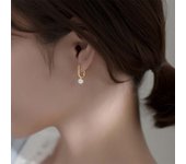 Pendientes de Plata Esterlina S925 Argent Flow Clasp de Garnet Sin Alergias