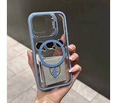 Case For iPhone 15 Pro Max iPhone 15 Pro 14 13 12 Case Clear Camera Lens Protector Magnetic Magsafe Stand Stash Stand Phone Cove