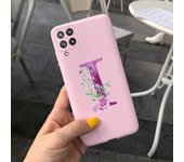 Case For Samsung Galaxy A22 Cases Lovely Letters Flower Phone Cover Silicone Funda For Coque Samsung A22 4G 5G A 22 2021 Housing