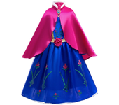 Disfraz de princesa Anna verde para niñas pequeñas, disfraz de Halloween, vestido elegante para fiesta de cumpleaños, vestido de vacaciones carvinal