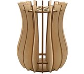 Creative 3D Wooden Puzzle Vase DIY Wood Craft Flower Display Stand Fake Bouquet Holder Bedroom
