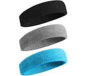 Sports Sweatbands Headband for Men & Women - Moisture Wicking Terry Cloth