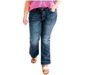 Stretchy Classic Casual Denim For Women Fashion Large Size Loose High Elastic Slim Fitting Micro-Flared Ladies Jeans Pants