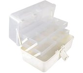 Craft Storage Box Organizer 3-Tier Fishing Tackle Box Organizer Sewing Box Nail Art Organizer with Handle Tool Box