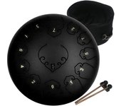 Tambor de Lengua de Acero 12 Pulgadas 30cm 11 Notas C Chiave,Instrumento de Percusión Tambor de Mano para Niño con Mazos y Bolsa de Transporte(Bronce)