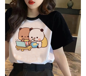 Bubu Dudu t-shirts women manga Y2K Japanese t shirt girl comic clothing