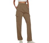 Women's New Workwear Pants Solid Color High Waist Slimming Design Feel Pocket Straight Leg Wide Leg Loose Pants