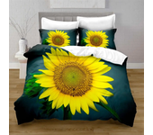 Sunflower Duvet Cover Set Yellow Flowers Lush Sunflowers In The Field Bedding Set Microfiber Botanical Floral Print Quilt Cover