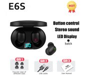E6S TWS Wireless Headphones IN-Ear Stereo Noise Cancelling Sports Bluetooth Earphones LED Display With Mic Music Gaming Earbuds