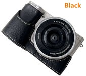 A6000 A6100 A6300 A6400 PU Half Base Bag Body Case Cover Protector Shell for Sony ILCE-6000 ILCE-6100 ILCE-6300 Camera