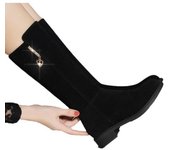 Rhinestone Mid Calf Boots Women's Low Heel Elegant Mid Calf Boots