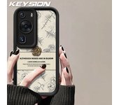 KEYSION Luxury Retro Flower Case for Huawei P60 Pro Soft Silicone Shockproof Phone Back Cover for Huawei P50 Pro P40 Lite P30