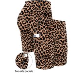 Pantalones calientes pantalones de cintura alta pantalones de cinco cortes retractiles abdominales stretch yoga leggings leopardo pantalones de ejercicio de fitness