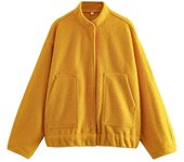 TRAFZA 2023 Women's Elegant Solid Coat Button Long Sleeve Pocket Bomber Jacket Female Spring Casual Loose Streetwear Coats