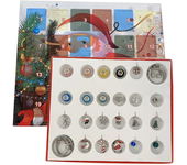 Kit DE FABRICACIÓN de pulseras de joyería con dijes DIY, calendario de adviento de Navidad, caja de regalo temática de Navidad p