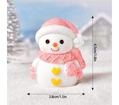 1pc Christmas Mini Santa Snowman Little Bear Winter Cabin Micro Ornament Xmas Desktop Art DIY Decoration Statue Garden Sculpture