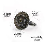 Anillo de juego Dark Souls  anillo de estilo Vintage de zafiro negro y rojo  anillos de Metal ajustables para mujeres y hombres  accesorios de joyería para disfraz  regalo