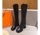 Thigh High Boots Womens Chunky Heel High Boots Back Zip Boots Womens