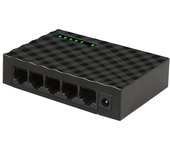 5-Port Network Switch 4-Wire RJ45 Gigabit Ethernet 1000Mbps Splitter Travel Lan Switch Hub for PC Desktop EU Plug Black