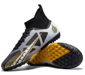 Botas de fútbol profesionales para hombres, zapatos de fútbol para niños, tacos altos para el tobillo, zapatillas de fútbol de hierba, zapatos de entrenamiento de Futsal, gran oferta