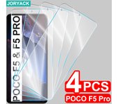 4PCS Glass For Xiaomi POCO F5 X5 Pro X4 F3 F4 GT X3 Pro X3 Nfc M3 M4 Pro M5S M4 Screen Protector 9H Full Coverage Tempered Glass
