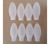 1/4/8pcs Pack clear frost G9 glass shade replacement 20mm opening hole bullet pattern G9 lampshade cover 10cm long bulb cover