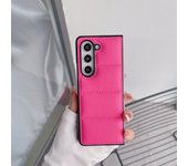 Fashion Down Jacket Air Cushion Case for Smausng Z Fold 6 Fold4 Fold 5 3 ins Leather Shockproof Cover for Samsung Galaxy Z Fold5