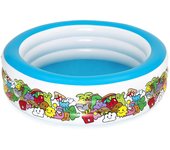 Piscina Hinchable Autoportante Infantil Bestway 193x53 Cm Diseño Animales De Colores Edad Mayores De 6 Años