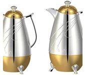 Termo ligero botella de agua de lujo hogar cocina termo hogar botella de agua caliente calentadores pequeños botella de agua fría (color: dorado, tamaño: 0,6 L 1,0 L)