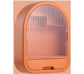 Cosmetics storage box, no punching, wall-mounted household large-capacity bathroom, skin care products, lipstick, bathroom rack.