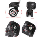 4Pcs Suitcase Luggage Universal 360 Degree Swivel Wheels Trolley Wheel Tools