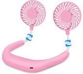 Ventilador de cuello portátil de mano, ventilador USB manos libres, mini ventilador deportivo para colgar en el cuello, ventiladores pequeños de escritorio, ventiladores de oficina, pequeño y perfecto