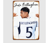 Jude Bellingham Football Sport Player Posters Metal Sign Poster Garage Room Cinema Living Custom Tin Vintage Home Decor