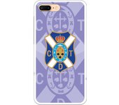 Funda original compatible con iPhone 7 Plus - Club Deportivo Tenerife Doble escudo - TPU MATE