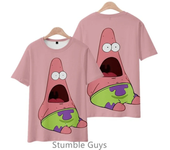 Summer Cartoon Anime SpongeBobs SquarePants Kids Tops Tshirt Short Sleeved Boys Clothes Girls One Piece Sonic Marios T-shirt