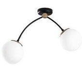 CRISTAL RECORD Plafón de Techo 2 Luces Tulipas Cristal Modelo 5
