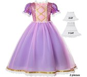Rapunzel Dress up costumes, girls 2-10 years Cosplay costumes with sequined lace mesh luxury dresses, cosplay dresses