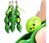 Fidget Toys Pack Decompression Edamame Squishy Squeeze Peas Beans Keychain Cute Stress Relief Adult Toy Keychain