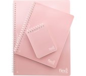 Office Box, Cuadernos Flexi A4/A5/A7 con Portadas y Espiral en Polipropileno, 80 hojas cuadriculadas de 80 gr. con pre corte y taladros Ideal para archivar en tu carpeta.