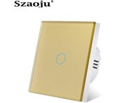 EU/UK Standard Crystal Tempered Glass Wall Panel Light Touch Switch Led Indicator Sensor Electrical Button 1/2/3Gang 220V