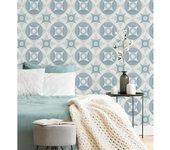 Muestra DIN A4 de Papel pintado vinílico ecológico geométrico de círculos estilo nórdico - Willem Norsk 679424 de GAULAN