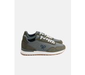 Silbon - Zapatilla retro running verde