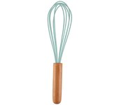 1pc silicone egg beater 10-inch wooden handle manual cake creamer and noodle mixer baking tool