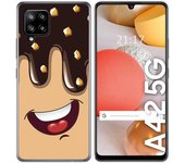 Tumundosmartphone Funda Gel Tpu para Samsung Galaxy A42 5G diseño Helado Chocolate Dibujos