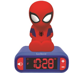 Despertador digital Spider man 3D. Con efectos de sonido. 15x10x20cm (Lexibook RL800SP)