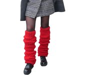 New in JK Lolita Leg Warmer Women's Autumn Winter Knitted Foot Cover Long Socks White Y2K Punk Gothic Crochet Socks Boot Cuffs