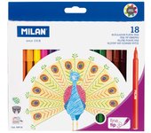 MILAN Caja 18 Rotuladores Punta fina (longitud 154 mm)